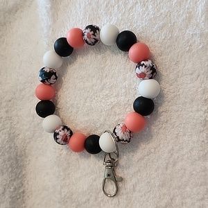 Silicone bead keychain